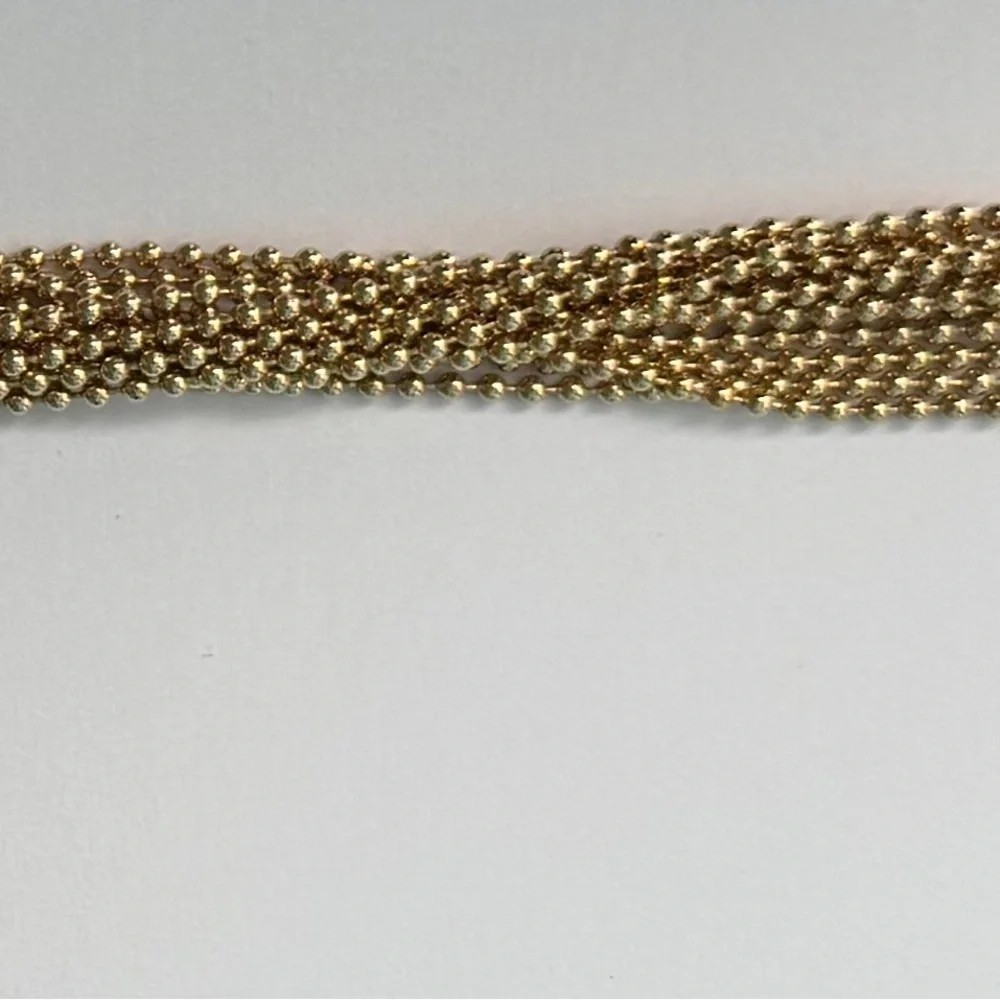 Vintage Joseph Esposito Stocko Matte GoldTone Multi-Chain Torsade Necklace